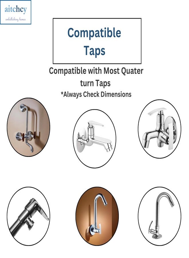 Aitchcy 15mm Brass Ceramic Disc Quarter Turn Cartridge | Brass Spindle for Hot & Cold Water Taps | Compatible with bib tap, sink cock, wall Mixer, two way tap (4 Pc Pack) - Image 3